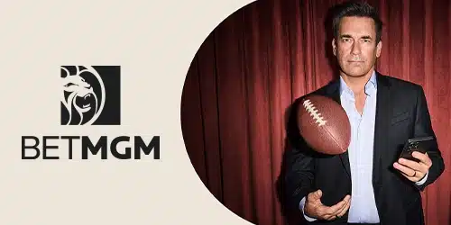 Louisiana Sports Betting betmgm bonus desktop banner with Jon Hamm