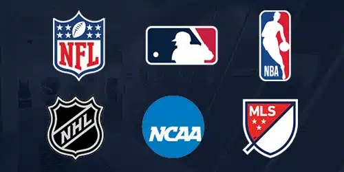 Fanatics markets banner with logos of the NFL, NBA, MLB, NHL, NCAA, and MLS